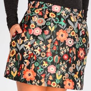 Red VALENTINO Embroidered mini skirt skort 44